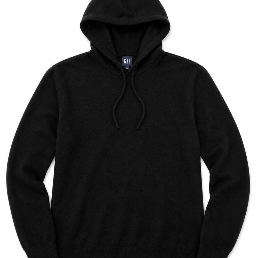 Soft gap black hoodie in